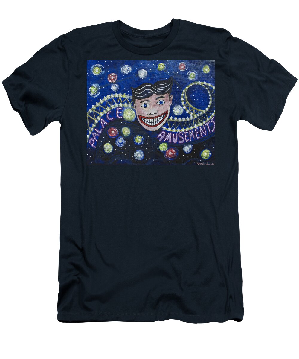 Asbury Art T-Shirt featuring the painting Tillie's Brite Lights by Patricia Arroyo