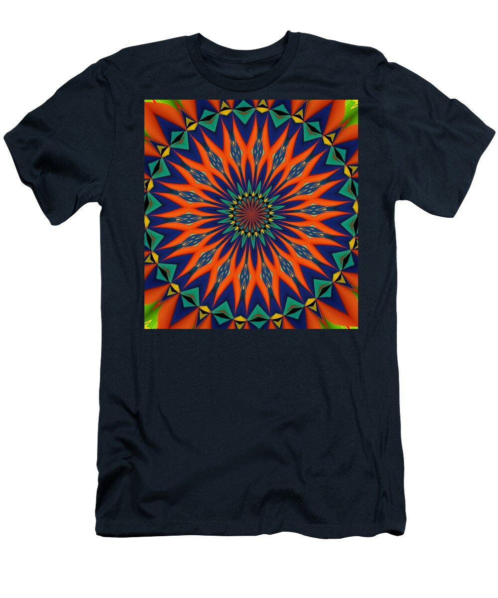 Orange T-Shirt featuring the digital art Tropical Punch by Alec Drake