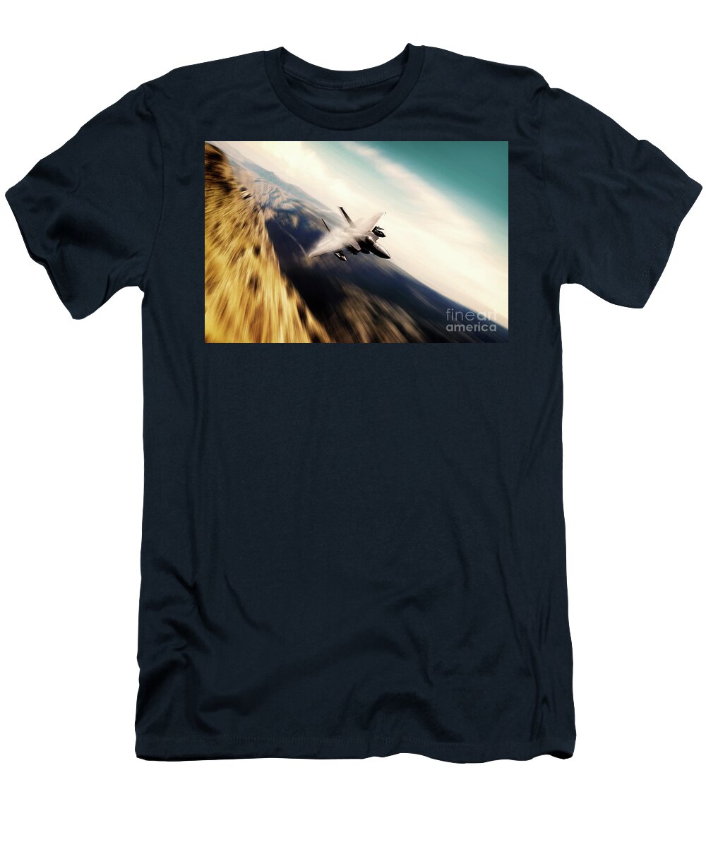 F15 T-Shirt featuring the digital art Eagle Hunter #1 by Airpower Art