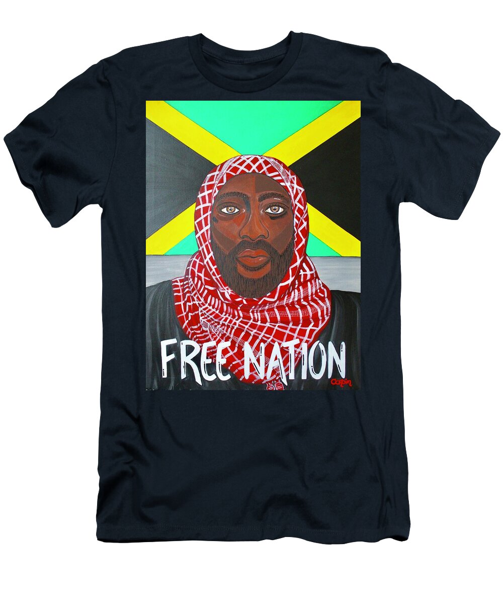 Painting T-Shirt featuring the painting Free Nation 2 #2 by Art By Naturallic
