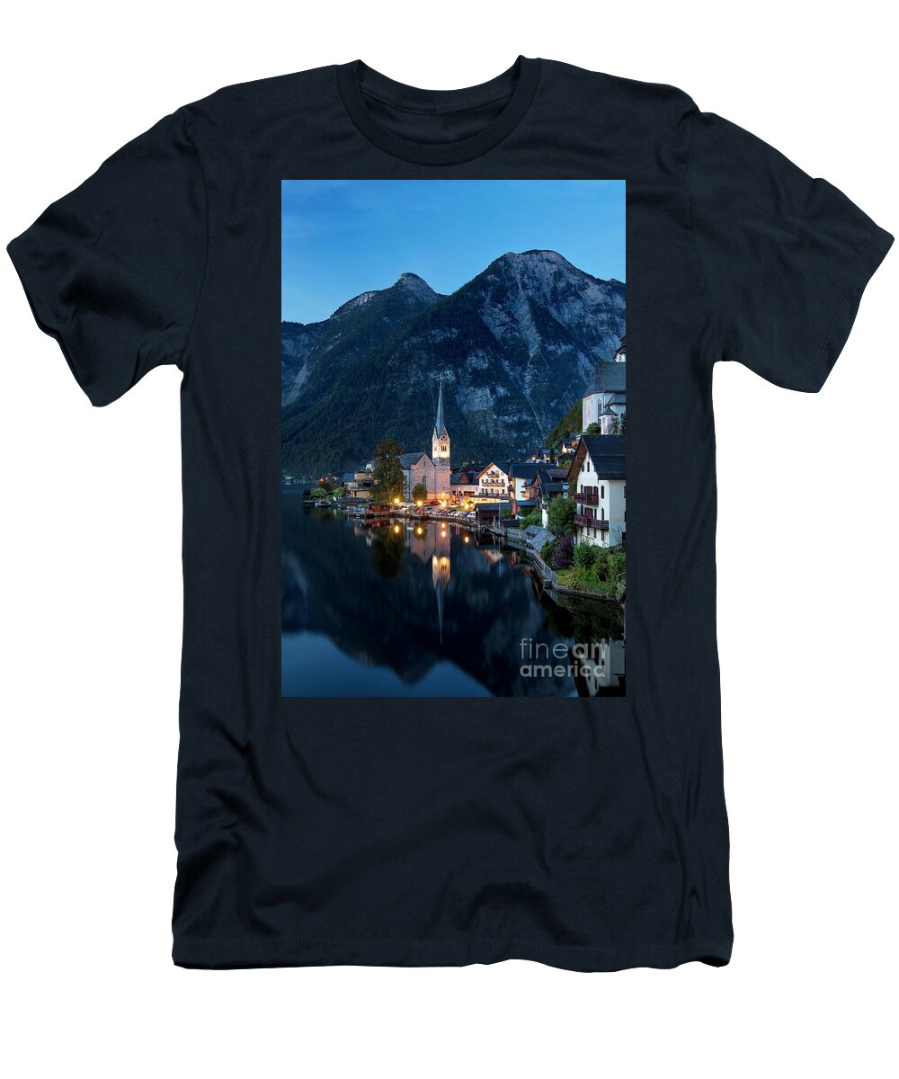 Hallstatt T-Shirt featuring the photograph Hallstatt Twilight by Brian Jannsen