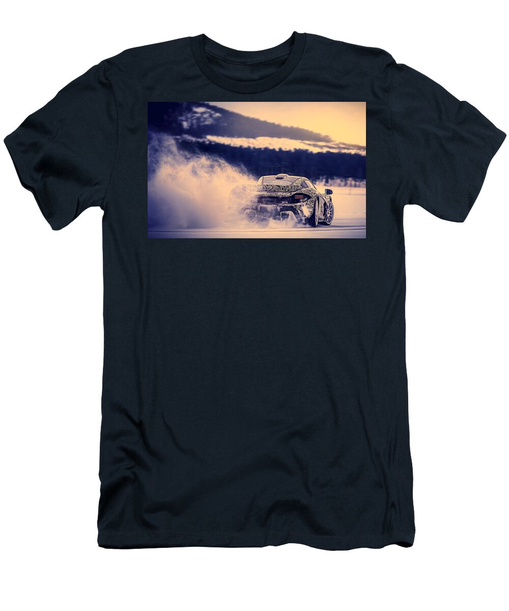 Mclaren T-Shirt featuring the digital art McLaren #1 by Super Lovely