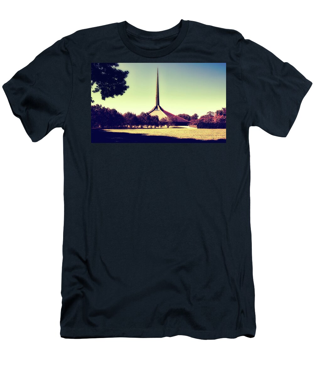 North Christian Church T-Shirt featuring the photograph North Christian Church - Columbus, Indiana #1 by Mountain Dreams