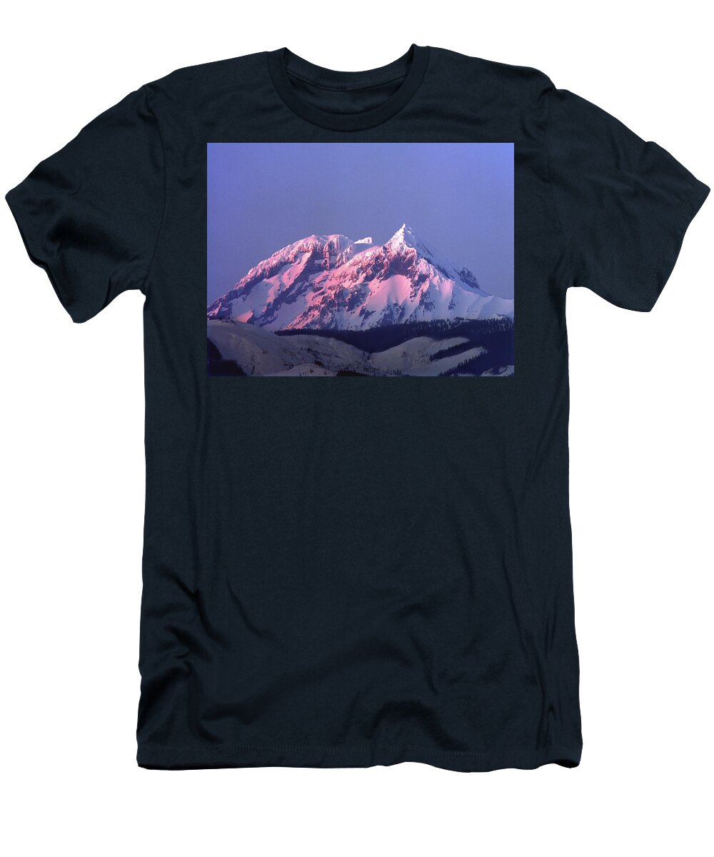 Sunset T-Shirt featuring the photograph 1M2908 Sunset on Mt. Garibaldi, B.C. by Ed Cooper Photography