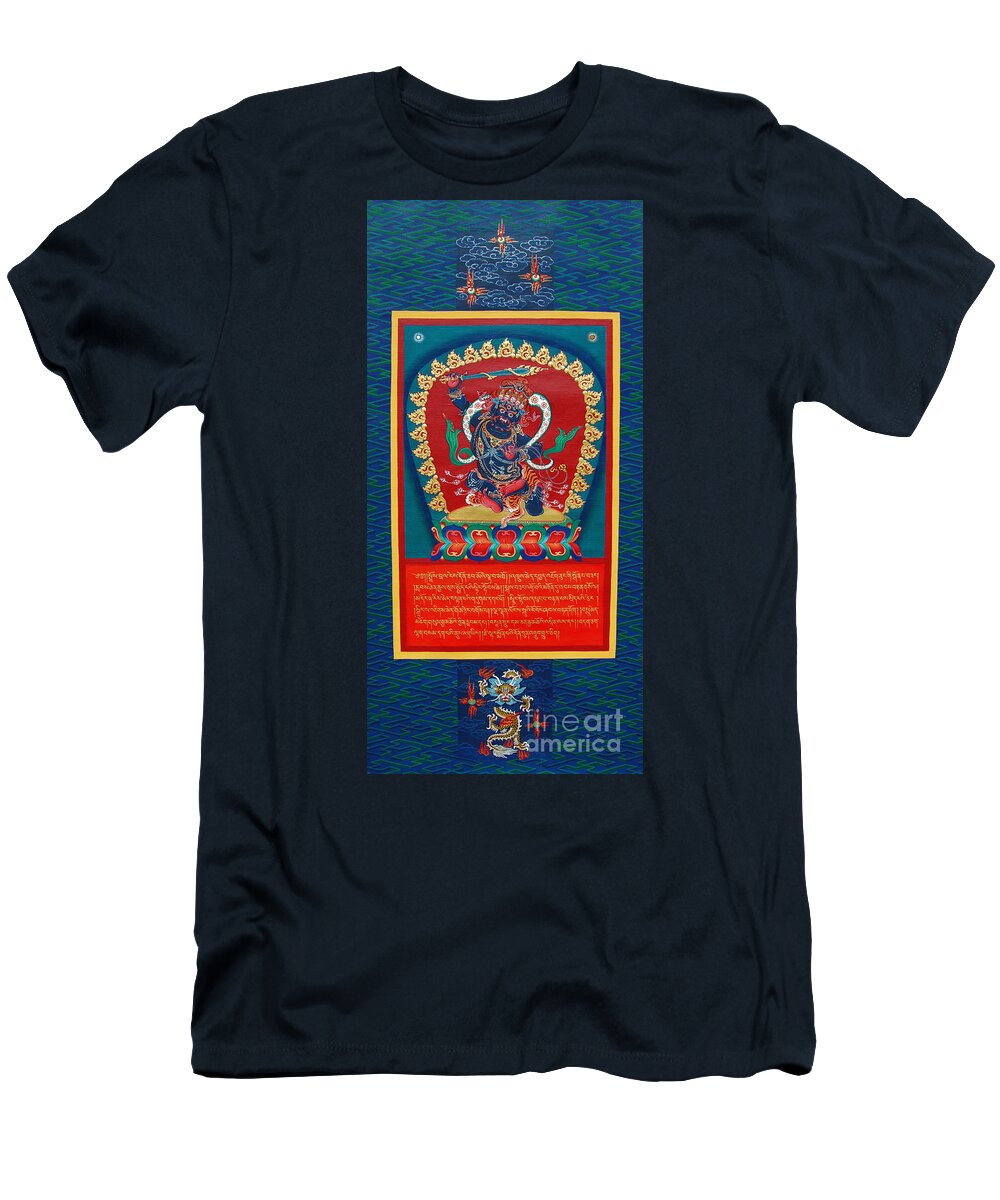 Thangka T-Shirt featuring the painting Arya Achala - Immovable One by Sergey Noskov