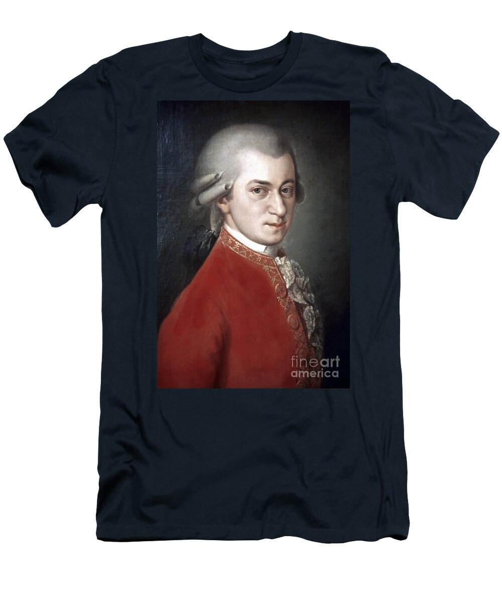 18th Century T-Shirt featuring the painting Wolfgang Amadeus Mozart #2 by Barbara Krafft