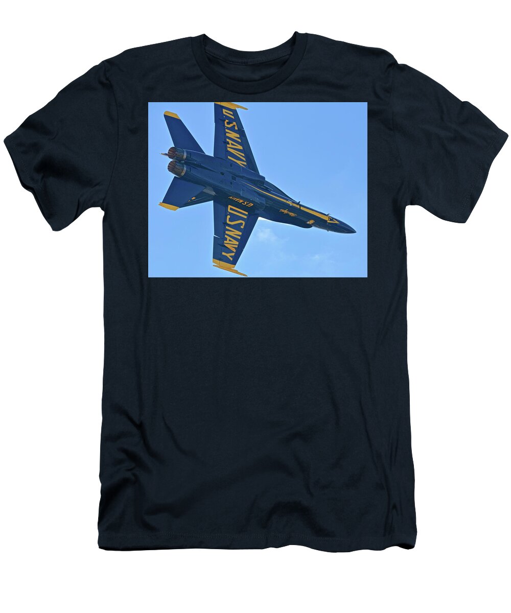 Jet T-Shirt featuring the photograph Fly Over #3 by Carol Bradley