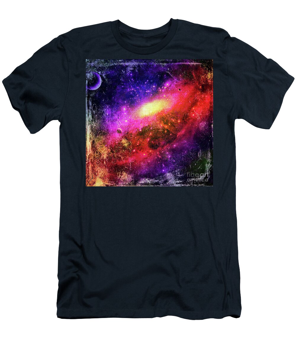 Abstract T-Shirt featuring the painting 6d Abstract Expressionism Digital Painting by Ricardos Creations