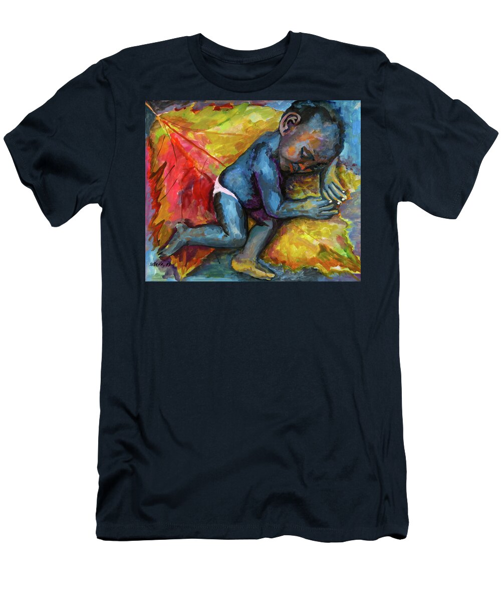Child T-Shirt featuring the painting A child by Yelena Tylkina