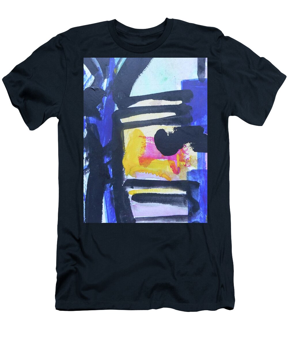 Katerina Stamatelos T-Shirt featuring the painting Abstract-16 by Katerina Stamatelos