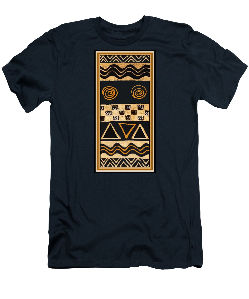 African Decor T-Shirt featuring the digital art African Primordial Spirits - 2 by Vagabond Folk Art - Virginia Vivier