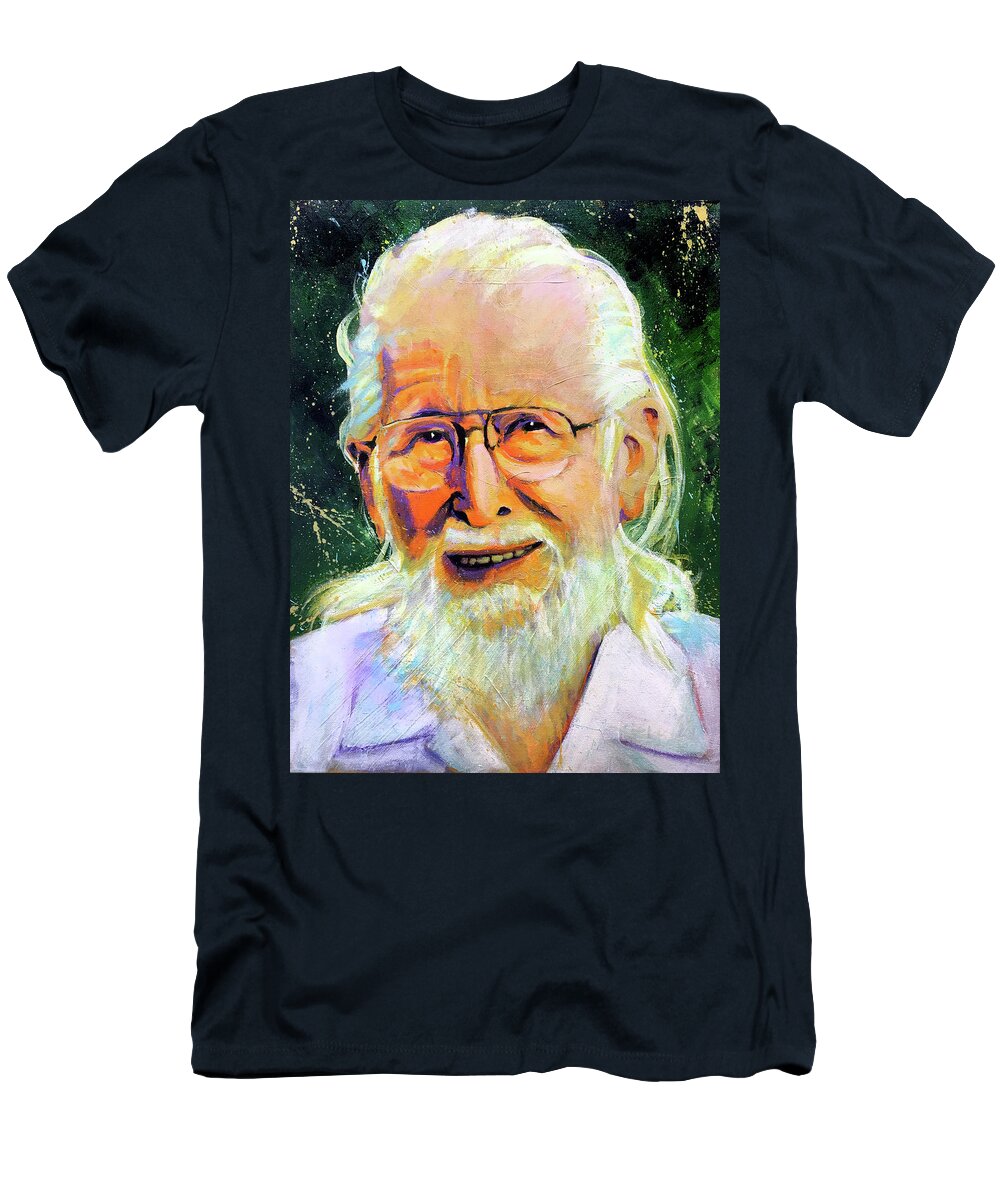 Portrait T-Shirt featuring the painting Al by Steve Gamba