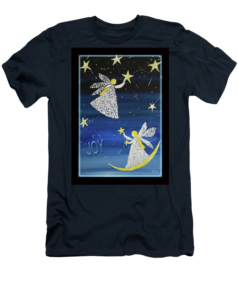 Joy Of Angels Shining Stars T-Shirt featuring the photograph Angels, Joy, Lucky Stars by PJQandFriends Photography