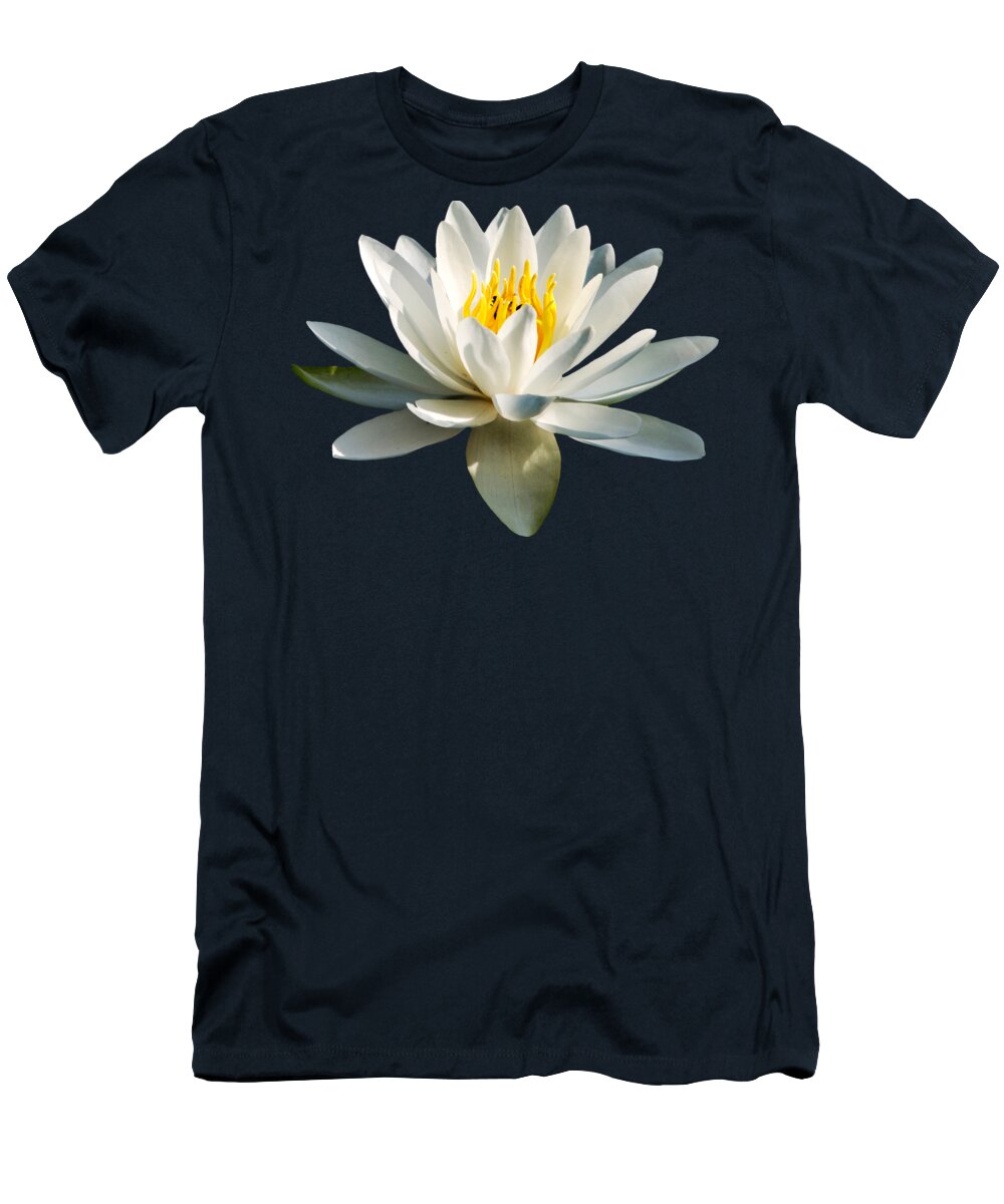Water Lily T-Shirt featuring the photograph White Water Lily by Christina Rollo