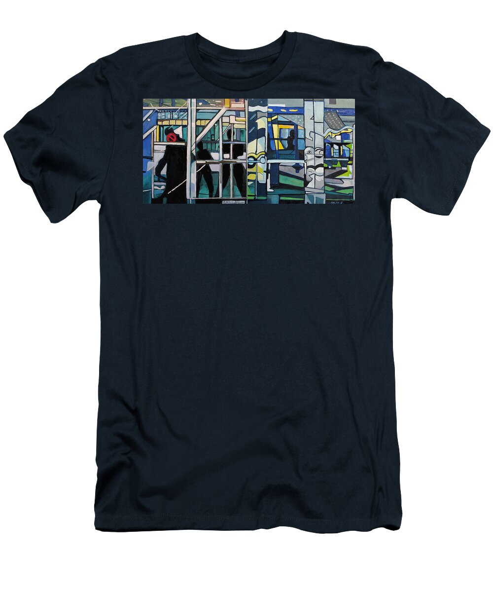 Abstract T-Shirt featuring the painting Atlanic City Abstract No.1 by Patricia Arroyo