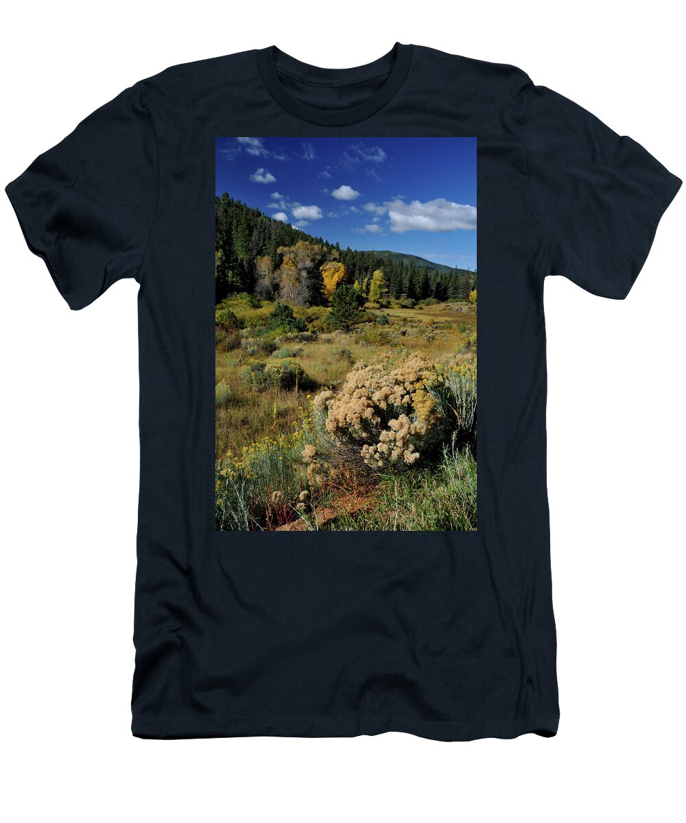 Landscape T-Shirt featuring the photograph Autumn Morning In The Canyon by Ron Cline