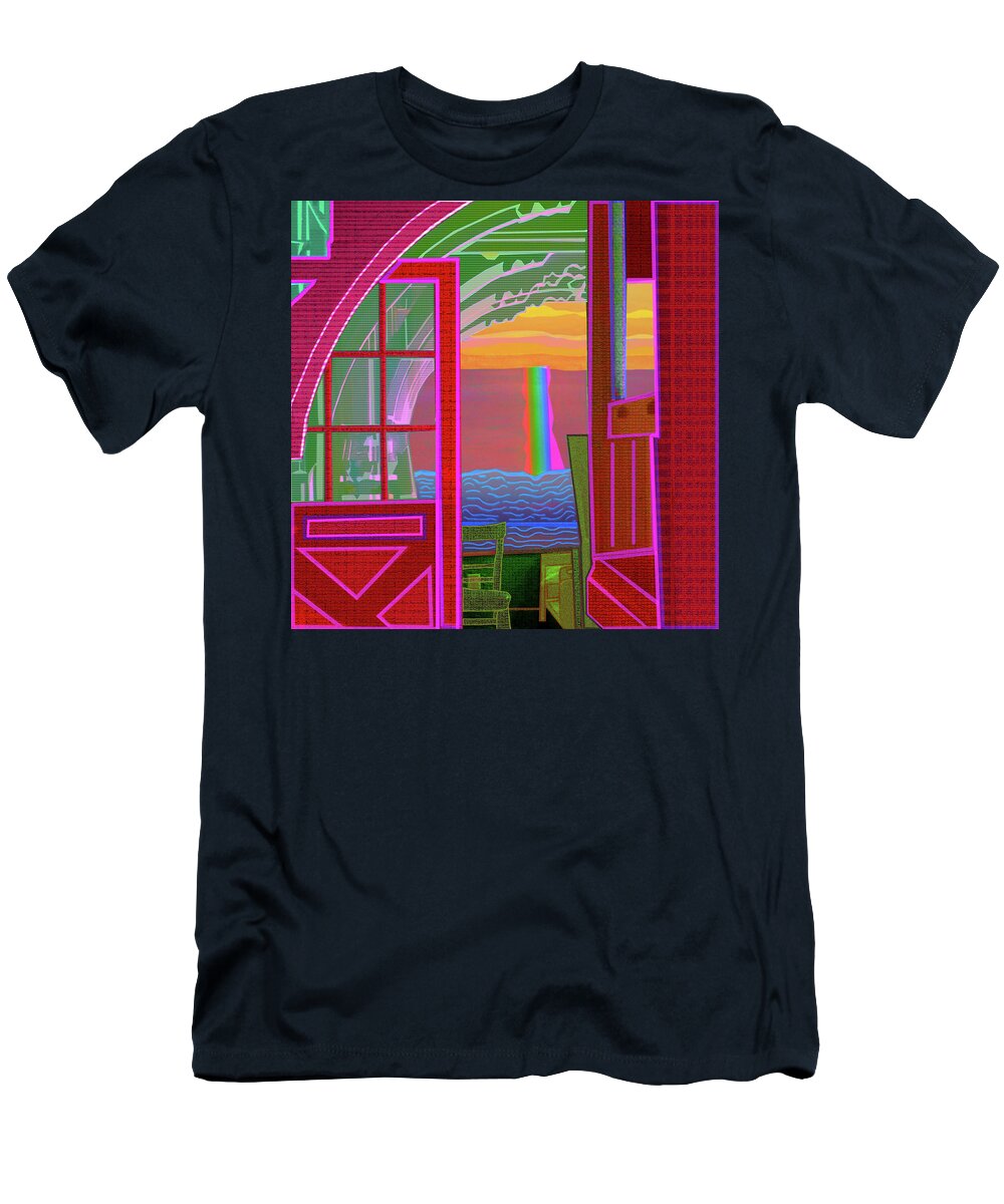 Interior T-Shirt featuring the digital art Beyond The Door by Rod Whyte