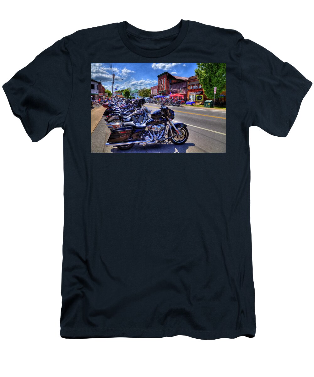 Bikes And Brews In The Adk T-Shirt featuring the photograph Bikes and Brews in the ADK by David Patterson