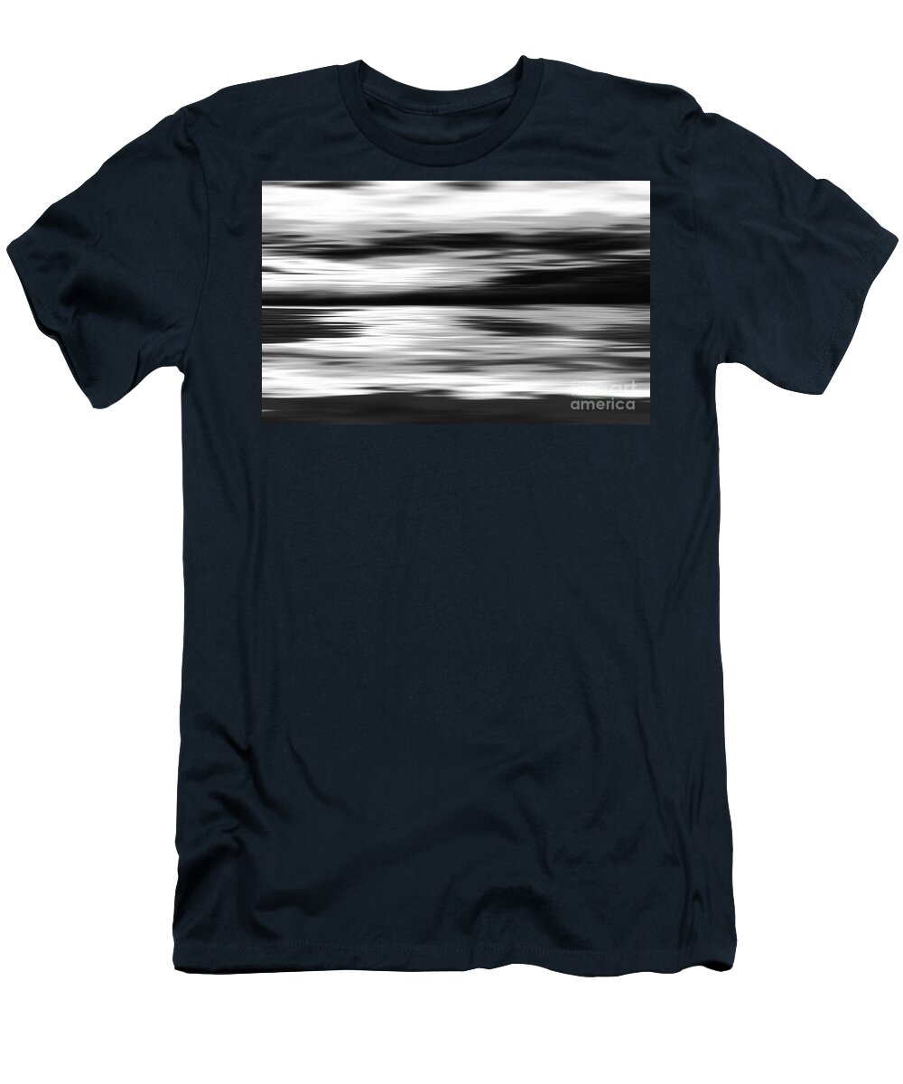 Abstract T-Shirt featuring the digital art Black and White abstract painting by Jan Brons