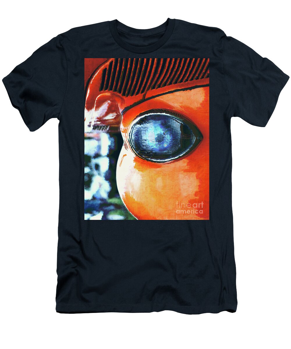 Sci Fi T-Shirt featuring the photograph Blue Eye of An Orange Alien by Phil Perkins