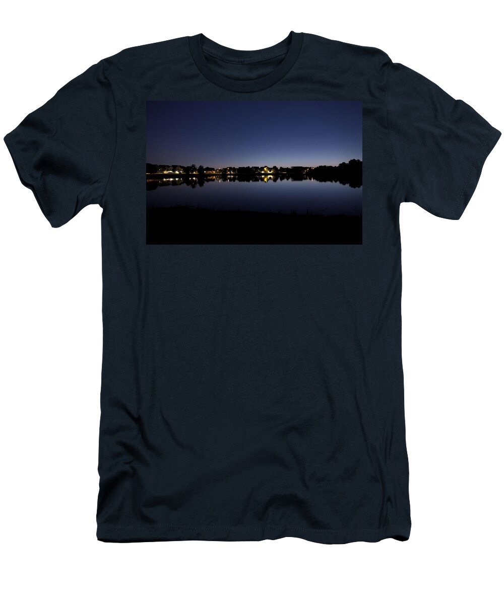Moon T-Shirt featuring the photograph Blue Hour by Shoeless Wonder