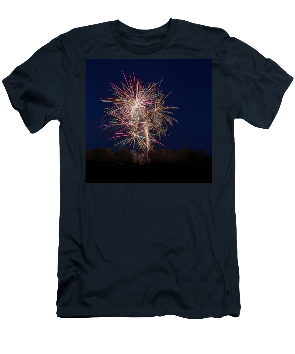 Fireworks T-Shirt featuring the photograph Bombs Bursting In Air III by Harry B Brown