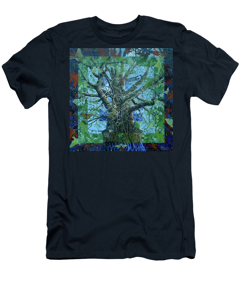 Forest T-Shirt featuring the painting Boundary Series XVI by Thomas Stead