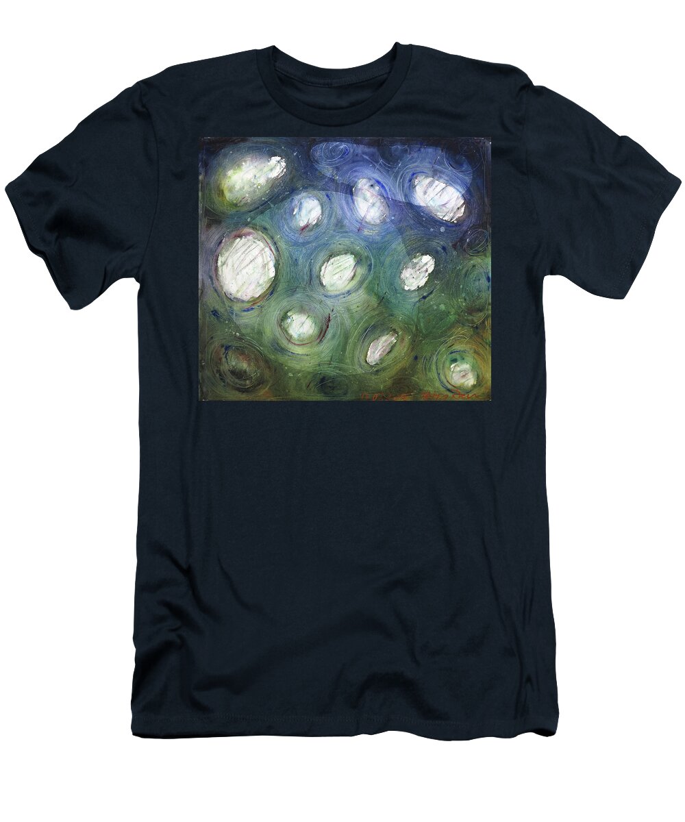 Painting T-Shirt featuring the painting Bubbles II by Petra Rau