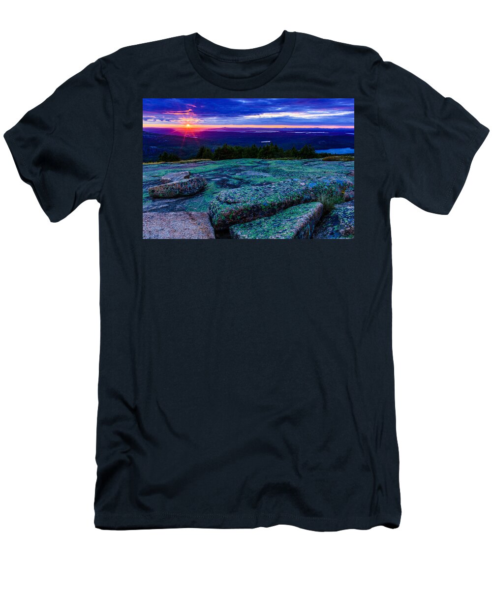 Cadillac Mountain Sunset T-Shirt featuring the photograph Cadillac Mountain Sunset by Ben Graham