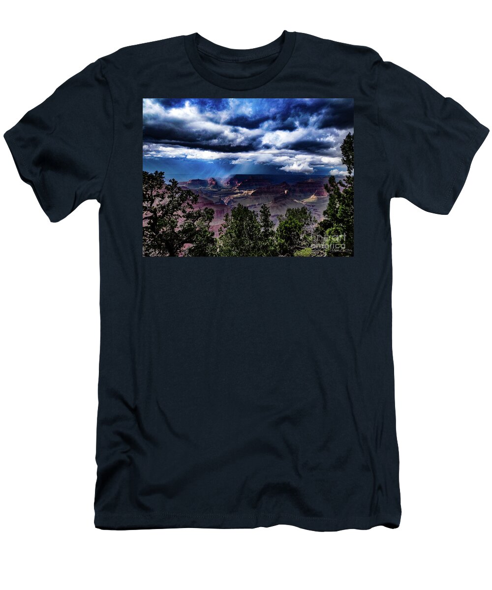 Landscape T-Shirt featuring the photograph Canyon Rains by Adam Morsa