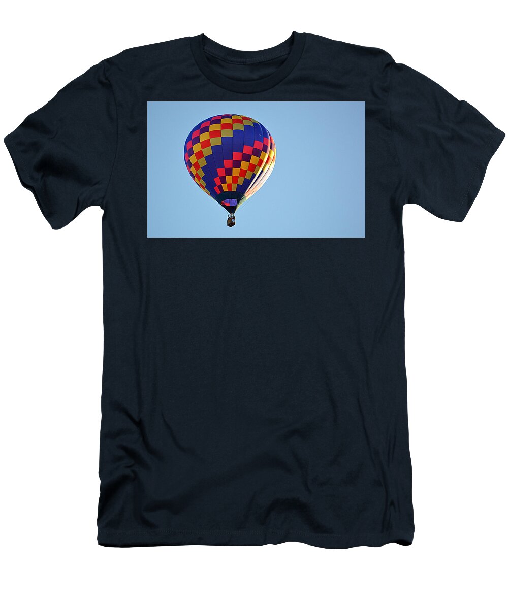 Hot Air Balloon T-Shirt featuring the photograph Checkerboard by AJ Schibig