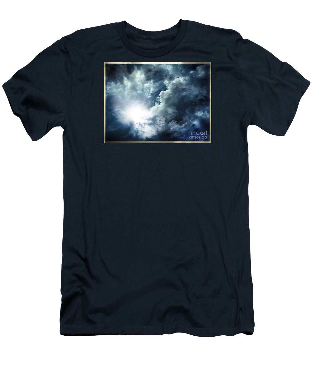 Sky T-Shirt featuring the photograph Chink of light - Spiraglio di luce by - Zedi -