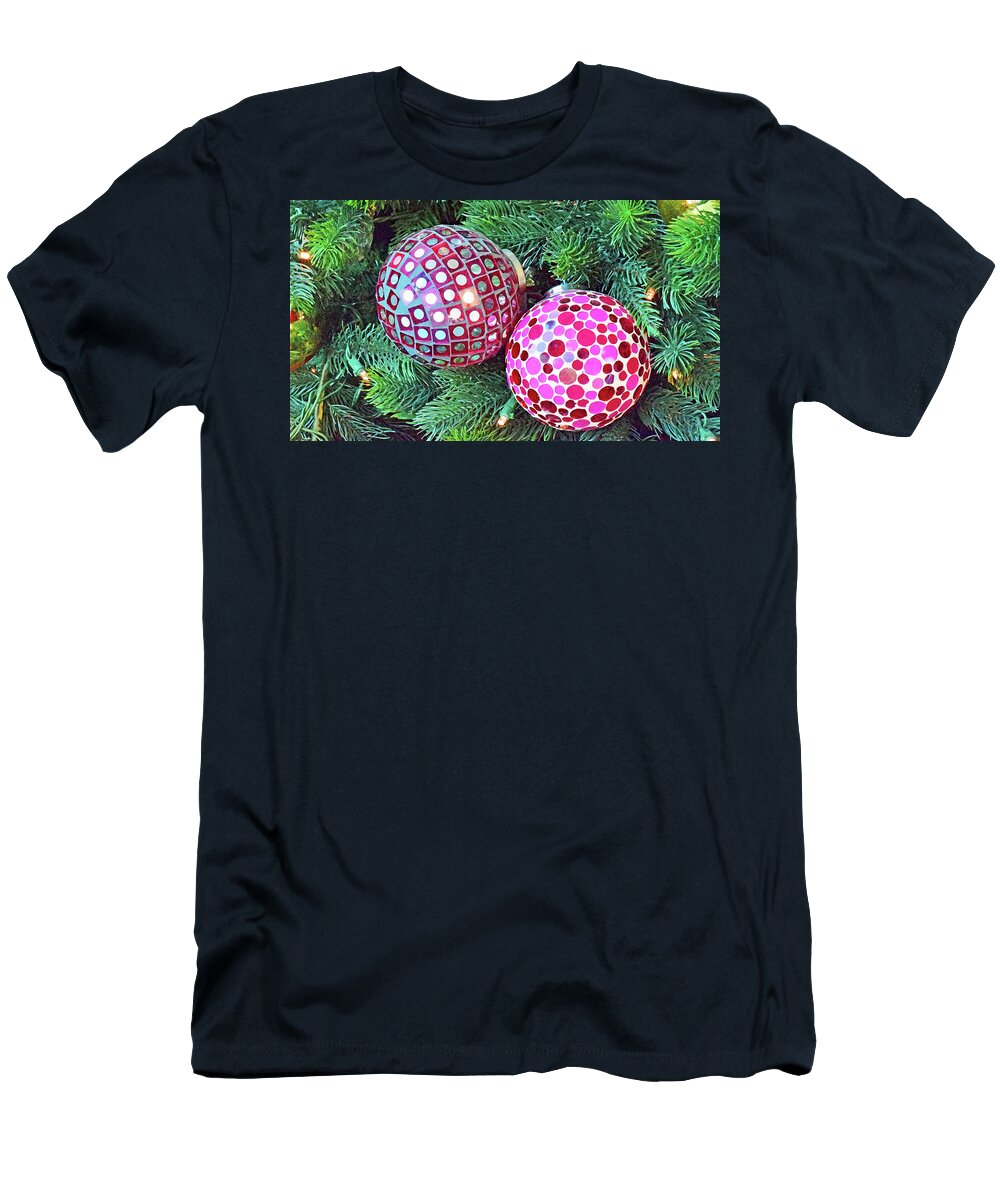 Christmas Dots T-Shirt featuring the photograph Christmas Dots No. 1-1 by Sandy Taylor