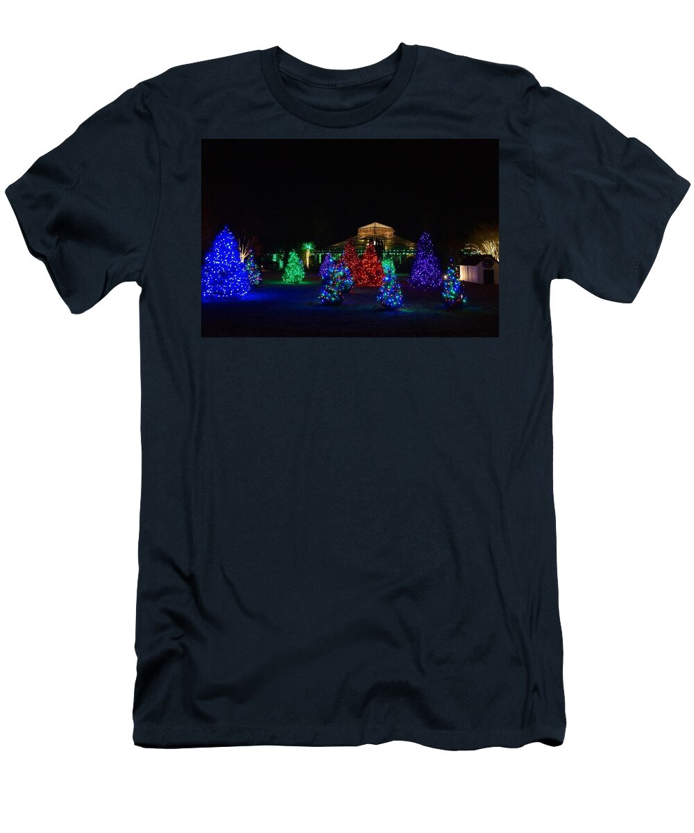  T-Shirt featuring the photograph Christmas Garden 7 by Rodney Lee Williams