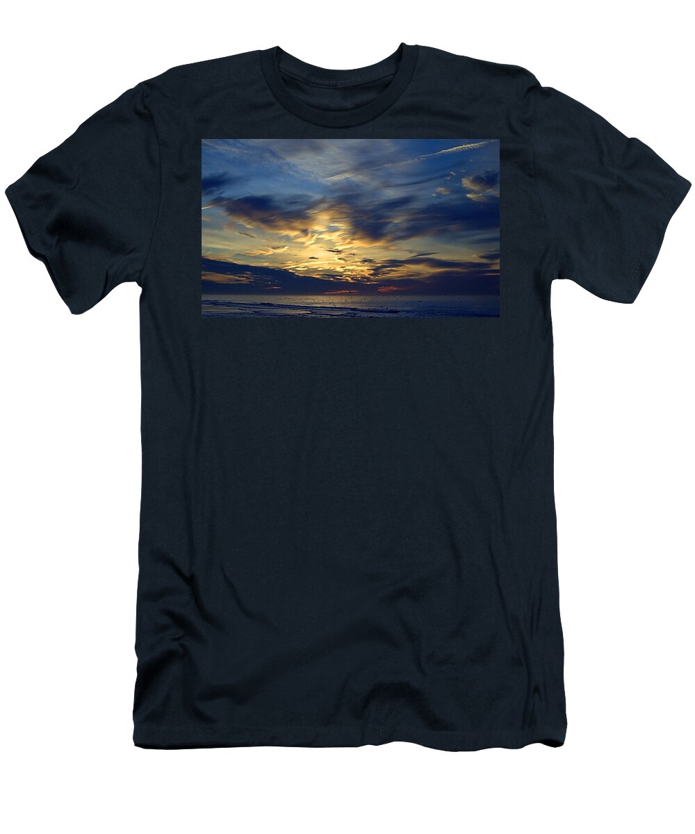 Clouded Sunrise T-Shirt featuring the photograph Clouded Sunrise by Newwwman