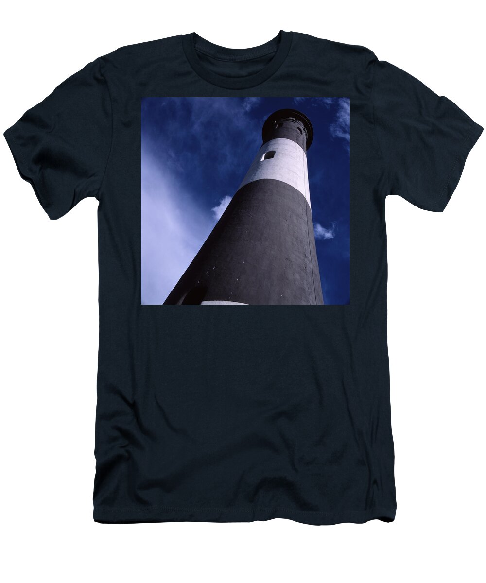 Landscape Lighthouse Fire Island T-Shirt featuring the photograph Cnrf0701 by Henry Butz