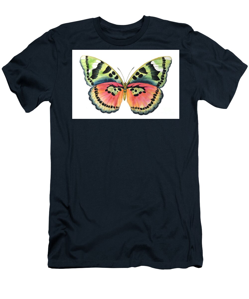 Butterflies T-Shirt featuring the painting Common Pink Forester by Lucy Arnold