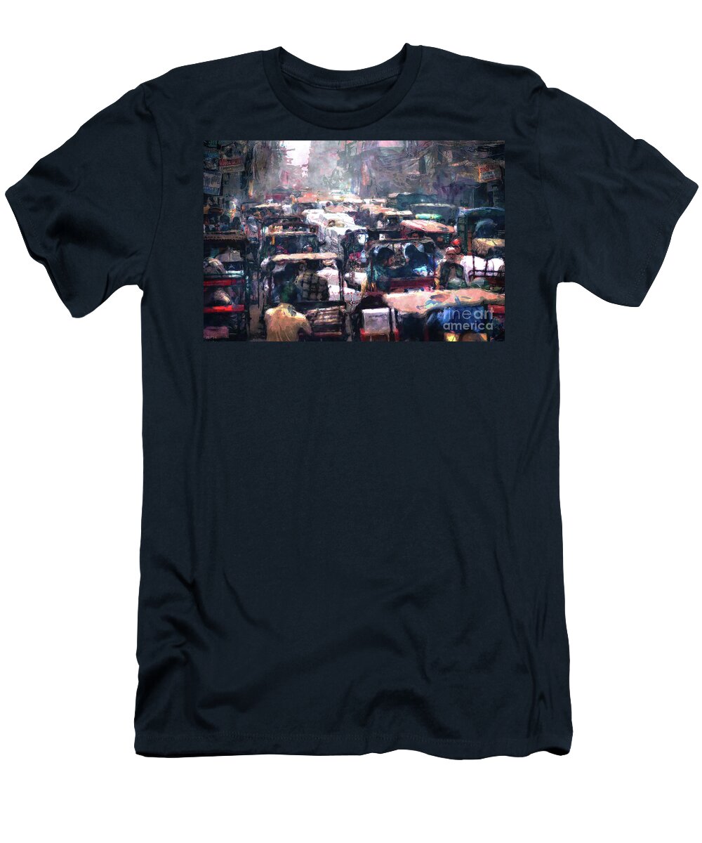 India T-Shirt featuring the photograph Crowded Streets by Phil Perkins