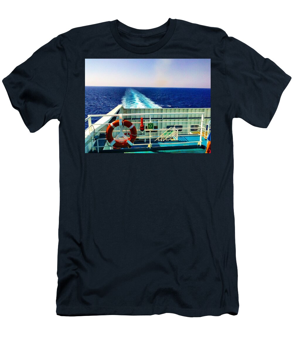 Greece T-Shirt featuring the photograph Cruising on the sea by Raphael Antimisaris