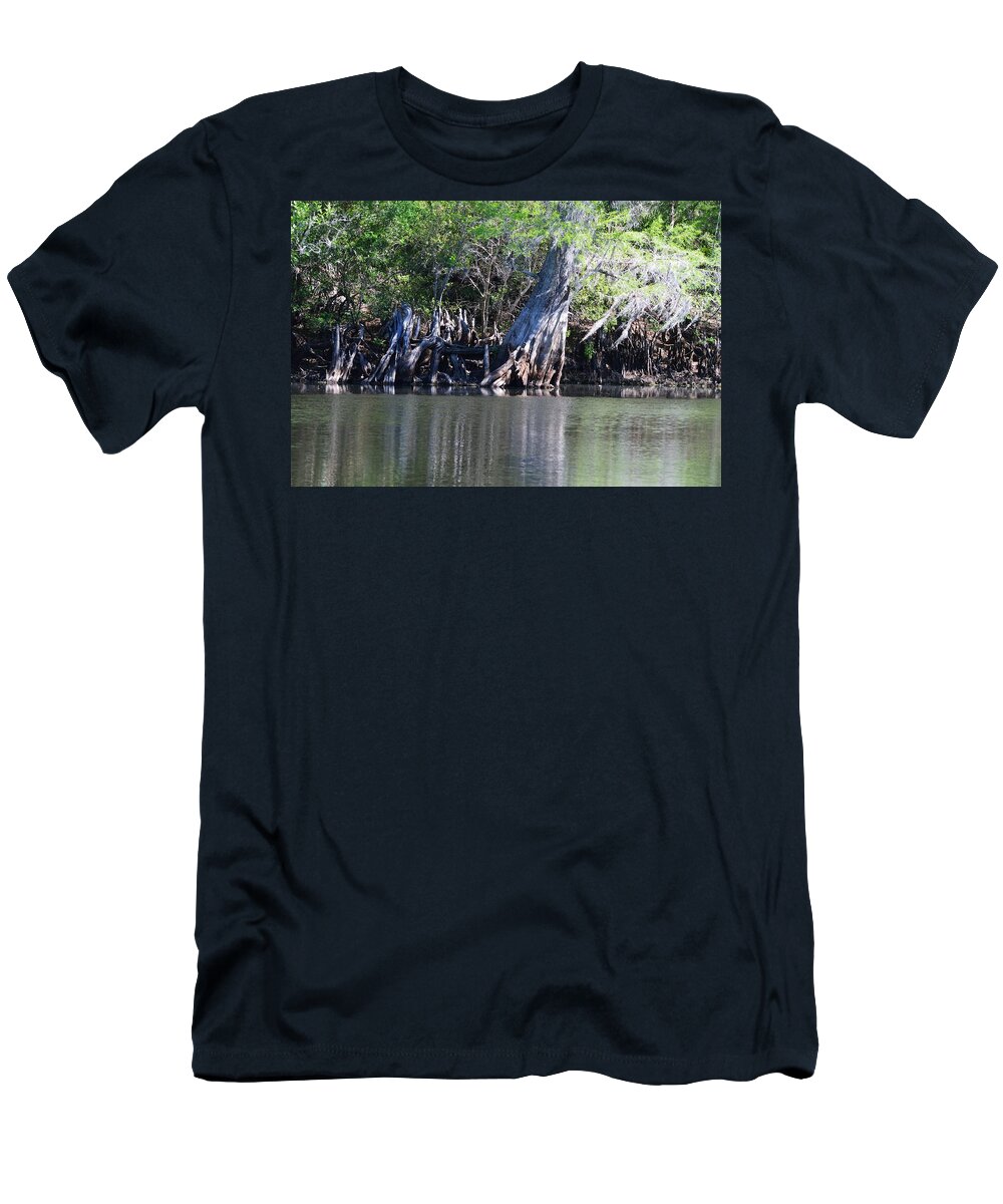 Cypress Waterscape - Light T-Shirt featuring the photograph Cypress Waterscape by Warren Thompson