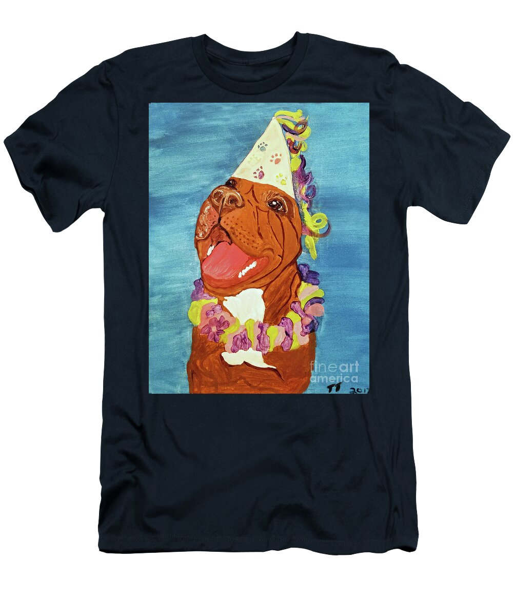 Pet T-Shirt featuring the painting Date With Paint Feb 19 Kayna by Ania M Milo