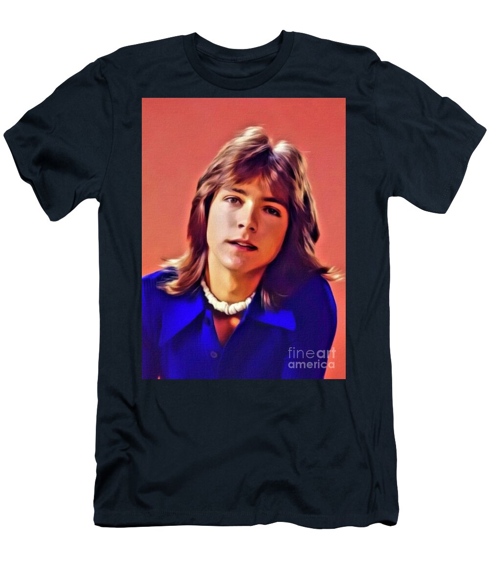 Hollywood T-Shirt featuring the digital art David Cassidy, Hollywood Legend. Digital Art by MB by Esoterica Art Agency