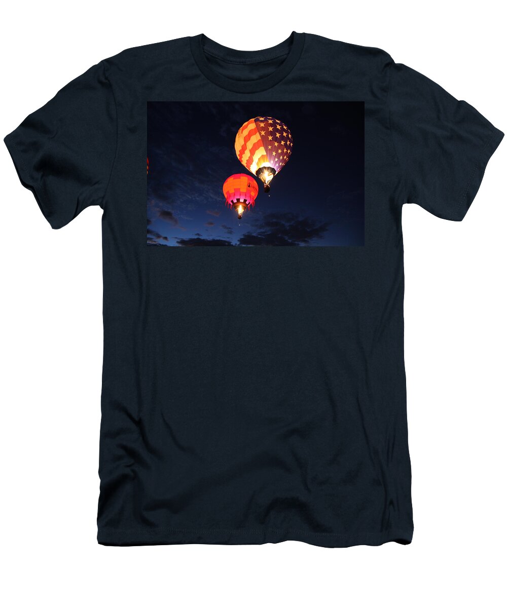 Hot Air Balloon T-Shirt featuring the photograph Dawn Patrol by Brian C Kane
