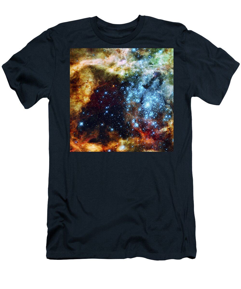 Nebula T-Shirt featuring the photograph Deep Space Fire and Ice 2 by Jennifer Rondinelli Reilly - Fine Art Photography
