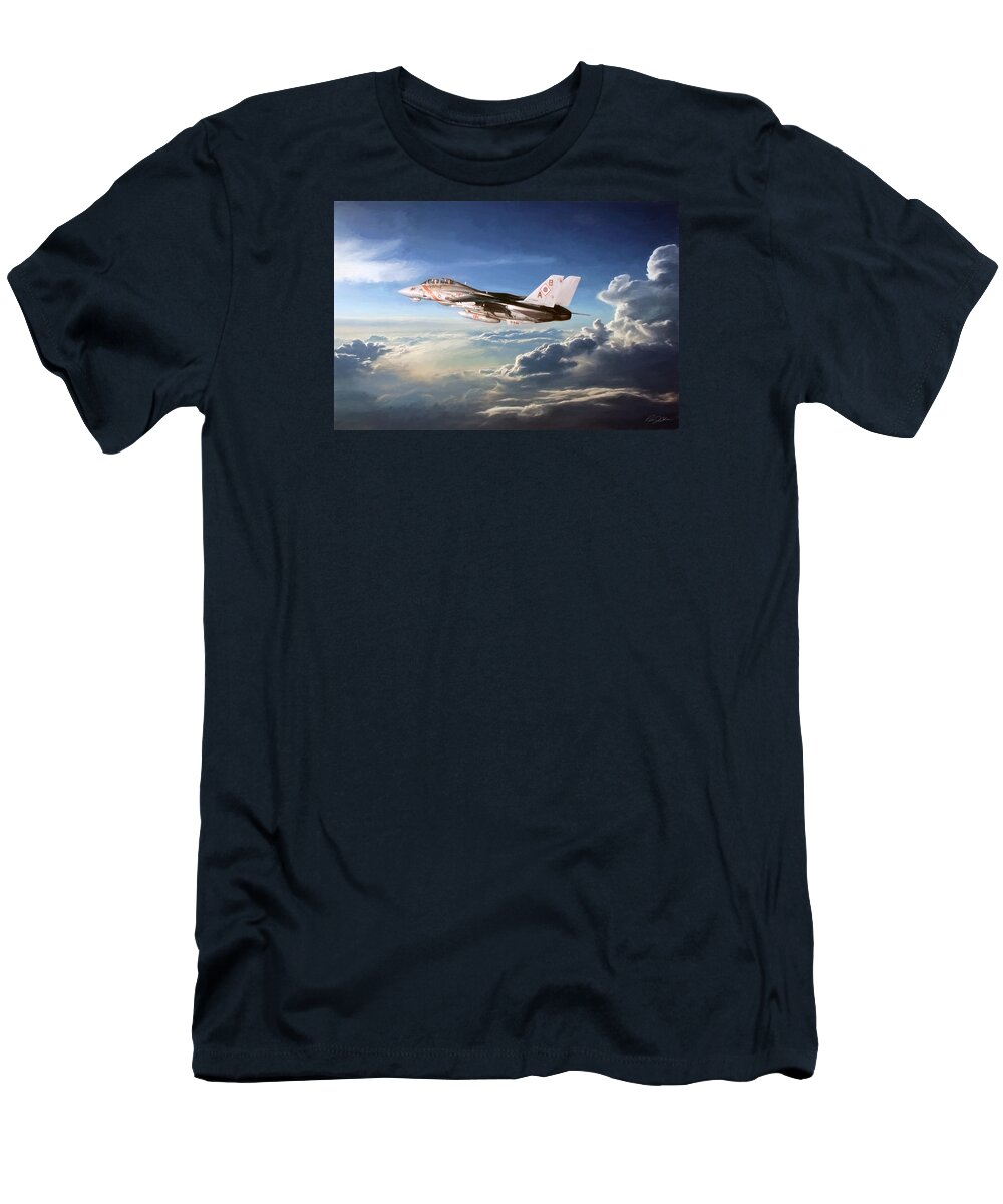 Aviation T-Shirt featuring the digital art Diamonds in The Sky by Peter Chilelli