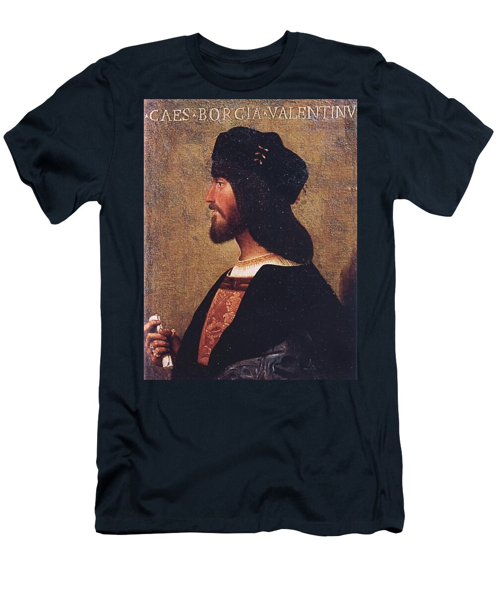 Cesare T-Shirt featuring the painting Duca Valentino by Bartolomeo Veneto