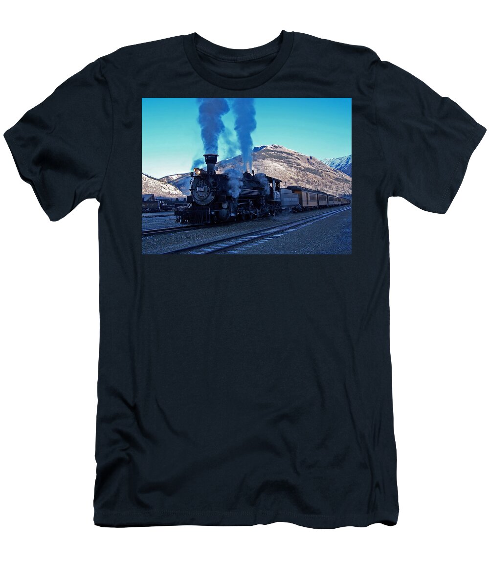 Durango T-Shirt featuring the photograph Durango Silverton Narrow gauge by Ernest Echols