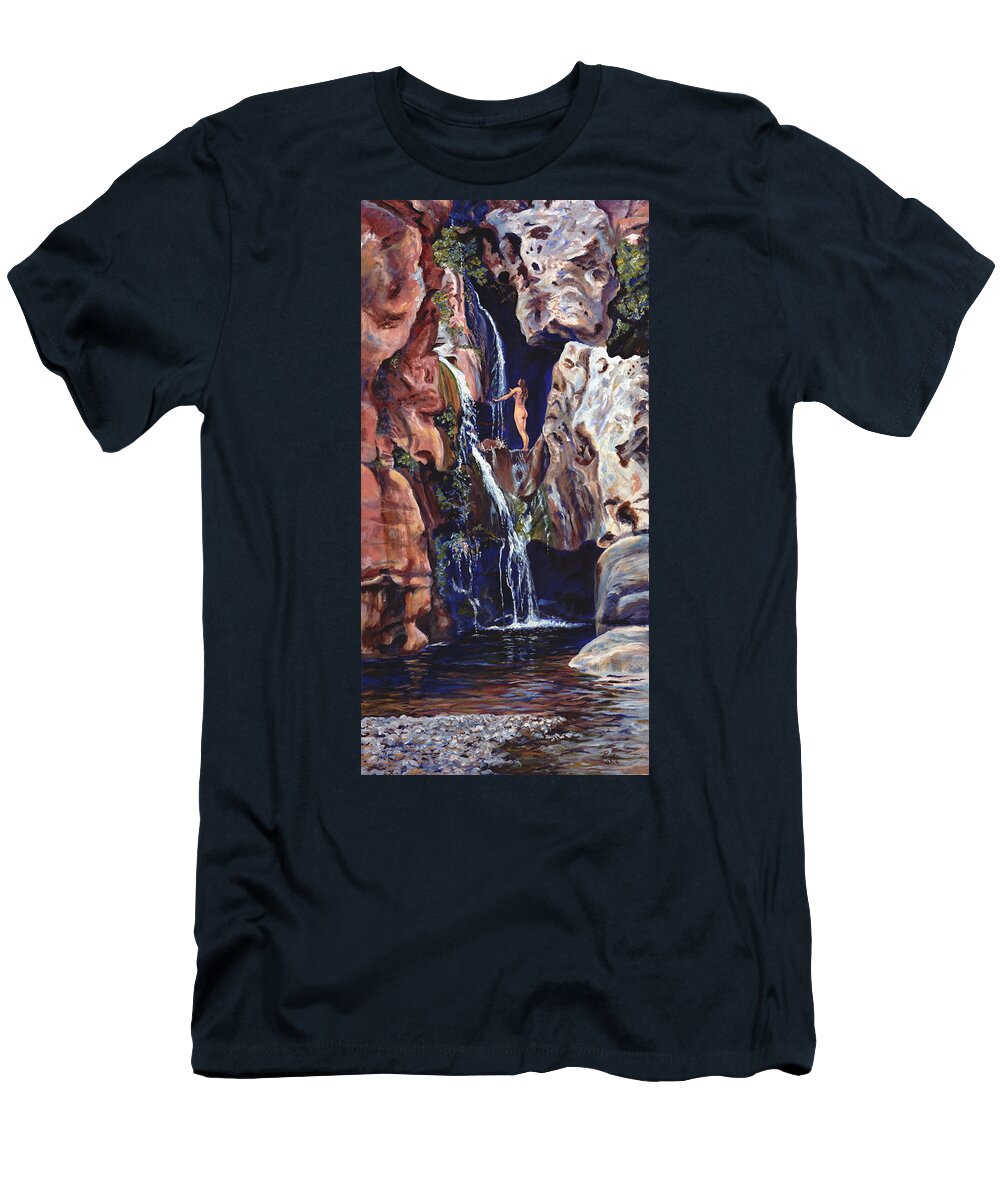 Landscape T-Shirt featuring the painting Elves Chasm by Page Holland