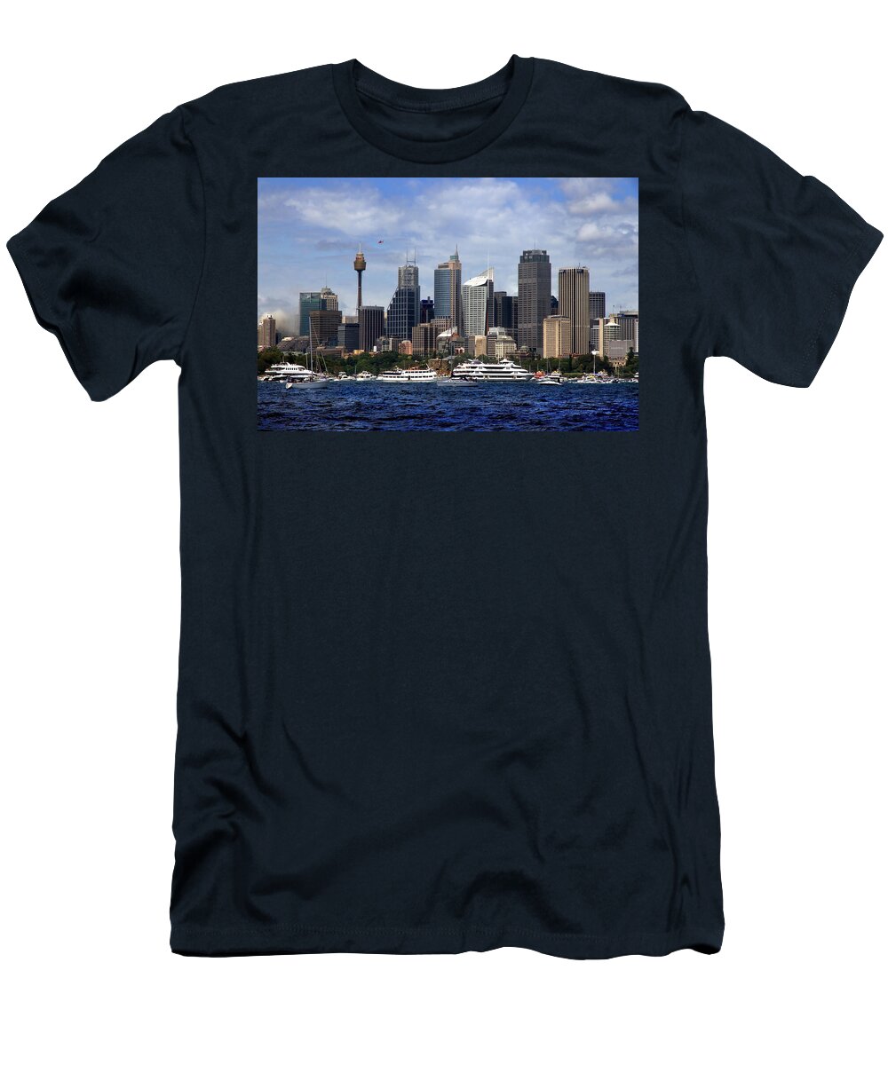 Sydney T-Shirt featuring the photograph Enjoying Australian Day On The Water by Miroslava Jurcik