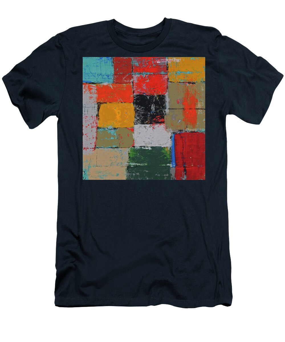 Abstract T-Shirt featuring the painting Exposed 5 by Jim Benest